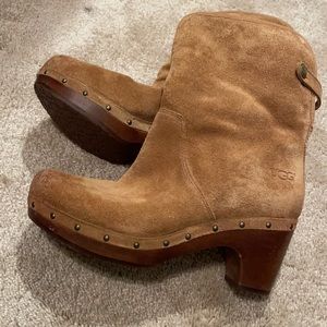 UGG Thebes Suede Sheepskin Shoes in Chestnut Suede